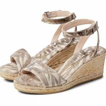 Eric Michael soft leather espadrille wedge sandals women Size 37/ 6US