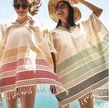 Tribe Alive Handmade Fringe Caftan Poncho Shawl Cover Up One size