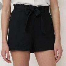 LC Lauren Conrad Paperbag Crepe Shorts Tie Black Size Medium Juniors