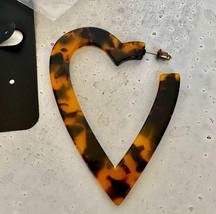 Tortoiseshell Heart Earrings NWT Valentine’s Day