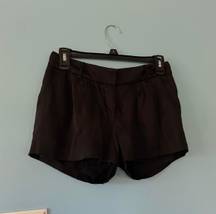 black silk shorts