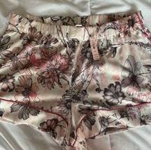 Victoria's Secret Victoria’s Secret satiny floral sleep pajamas in cream, pink