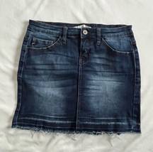 Kancan denim mini skirt frayed hem (26)