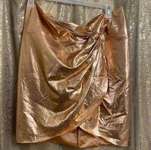 SKIMS  Champagne Metallic Swim Sarong Mini Skirt, 3X NWT