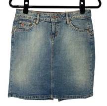 Vintage Y2K Paris Blues Denim Jeans Skirt