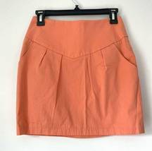 Urban Outfitters Silence + Noise Pleated Mini Skirt Orange Back Zip Women’s 0