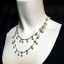 NWT Gloria Vanderbilt Silver Faux Pearl Necklace