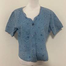 Women’s Paisley Print Blouse Size Large