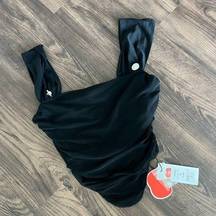 Cider  mesh black cropped tank top