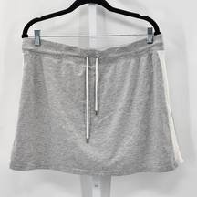 Sport Gray White Running Lounge Skort Skirt Short PXL