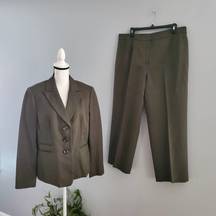 Evan Picone Women's Gray Wide Leg Pants Suit 14