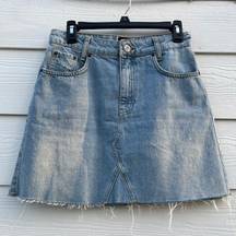 High Waisted Denim Skirt