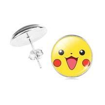 New Pokémon Pokemon Go Carbachon Dome Pikachu Face Stud Earrings