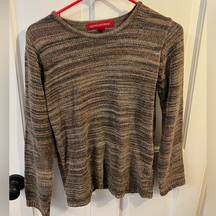 Vintage Gloria Vanderbilt Brown Knitted Sweater - Size Sm