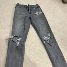 American Eagle gray mom jeans long/extra long