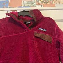 Patagonia Women’s Maroon Re-tool Snap-T Pullover Size Small