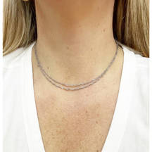 Anna Beck Helix Layered Chain Necklace Silver