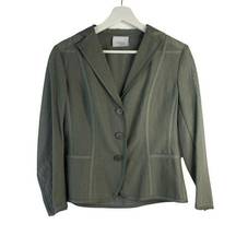 Akris Punto Sage Green Mesh Lightweight 3 Button Blazer Jacket Women’s Size 6