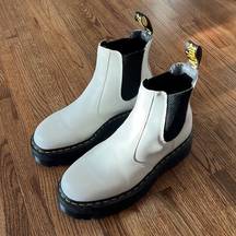 Dr. Martens Doc Marten 2976 Smooth Leather Platform Chelsea Boots - White