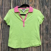 Lilly Pulitzer | vintage shrunken green polo