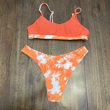 Romwe Tie-Dye Bikini Set XS