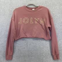 Jolyn “Monday” Blush Mauve Pink Cropped Pullover Sweater