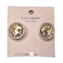 Kate Spade  She Has Spark Pave Round Large Stud Earrings Gold