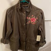 Floral embroidered jacket