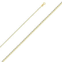 14k Real Gold 1.4mm Flat Mariner Chain necklace | Italian Made chain | Italian Gold chain | Made in Italy | 14k Solid Gold Mariner |