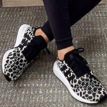 Adidas  Swift Run BD7962 Women's Running Shoes Lace Up Animal Print Size …