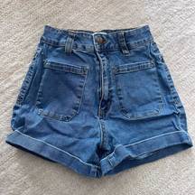 Cotton On Patch Pocket Denim Shorts