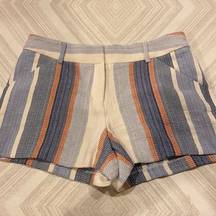 Drew Women’s Navy & Ivory Textured Striped Shorts