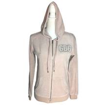 G by Guess Pink Drawstring Hooded Plush Zip Up Long Sleeve Jacket