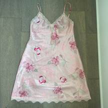 Vintage Pink Floral Slip Dress