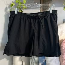 Athletic Shorts Alpine Black Running Womens Large Gym Running Hiking