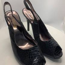 Moda Spana 4" Peep Toe Sling Back Alligator Print Heel