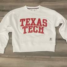 Texas Tech University Red Raiders White Crew Neck sweatshirt womens size small