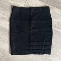 Moda International Black Wool Skirt