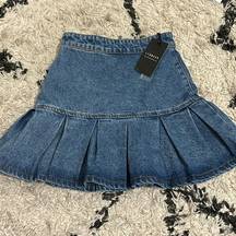 LIONESS PRINCESS POLLY | NWT rescue me denim pleated skirt