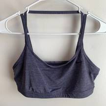 Nike  Dri-Fit Heathered Purple Halter Sports Bra