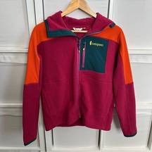 Cotopaxi Abrazo Half Zip Fleece in Canyon & Raspberry