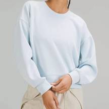 Lululemon Perfectly Oversized Cropped Crew *Softstreme Powder Blue 8