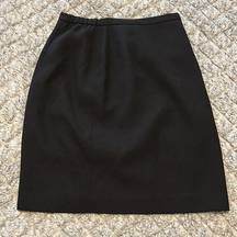 Black side zipper business casual pencil skirt