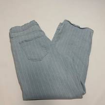 Old Navy  Slim Wide Leg High Rise Light Striped Jean