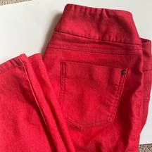 Peck & Peck Red Pull-On Jeans. Size 10