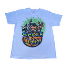 Looney Tunes Space Jam  Airbrush Basketball Green T-shirt