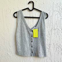 Melrose gray vest top small