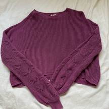 Sky and sparrow knit cropped sweater