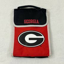 Georgia Bulldogs Logo Red Travel Work School Cooler Lunch Box Bag 10”x8”