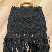 Danielle Nicole Black Crochet Bag